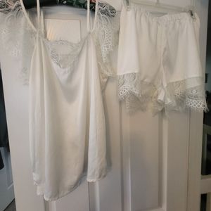 Never worn Soft Lacey nightie with top and shorts